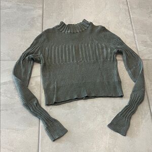 American Eagle Outfitters Olive Ribbed Sweater